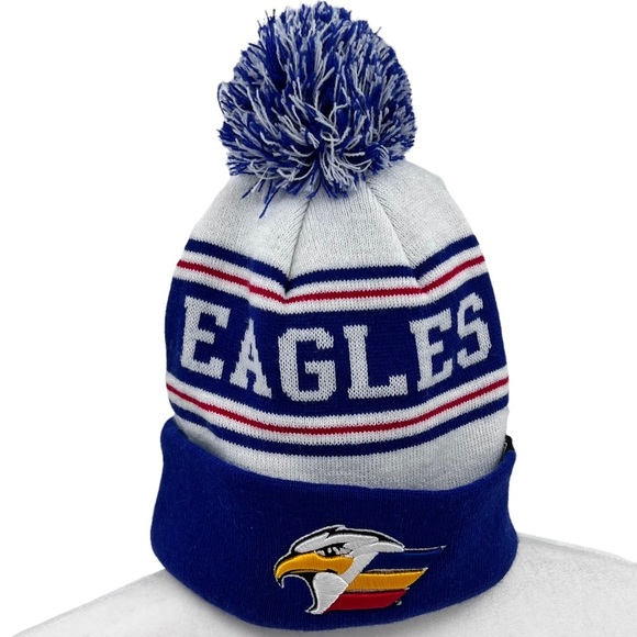 Zephyr Accessories - Zephyr line new Blue & white Eagles Pom Pom Knit hat